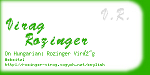 virag rozinger business card